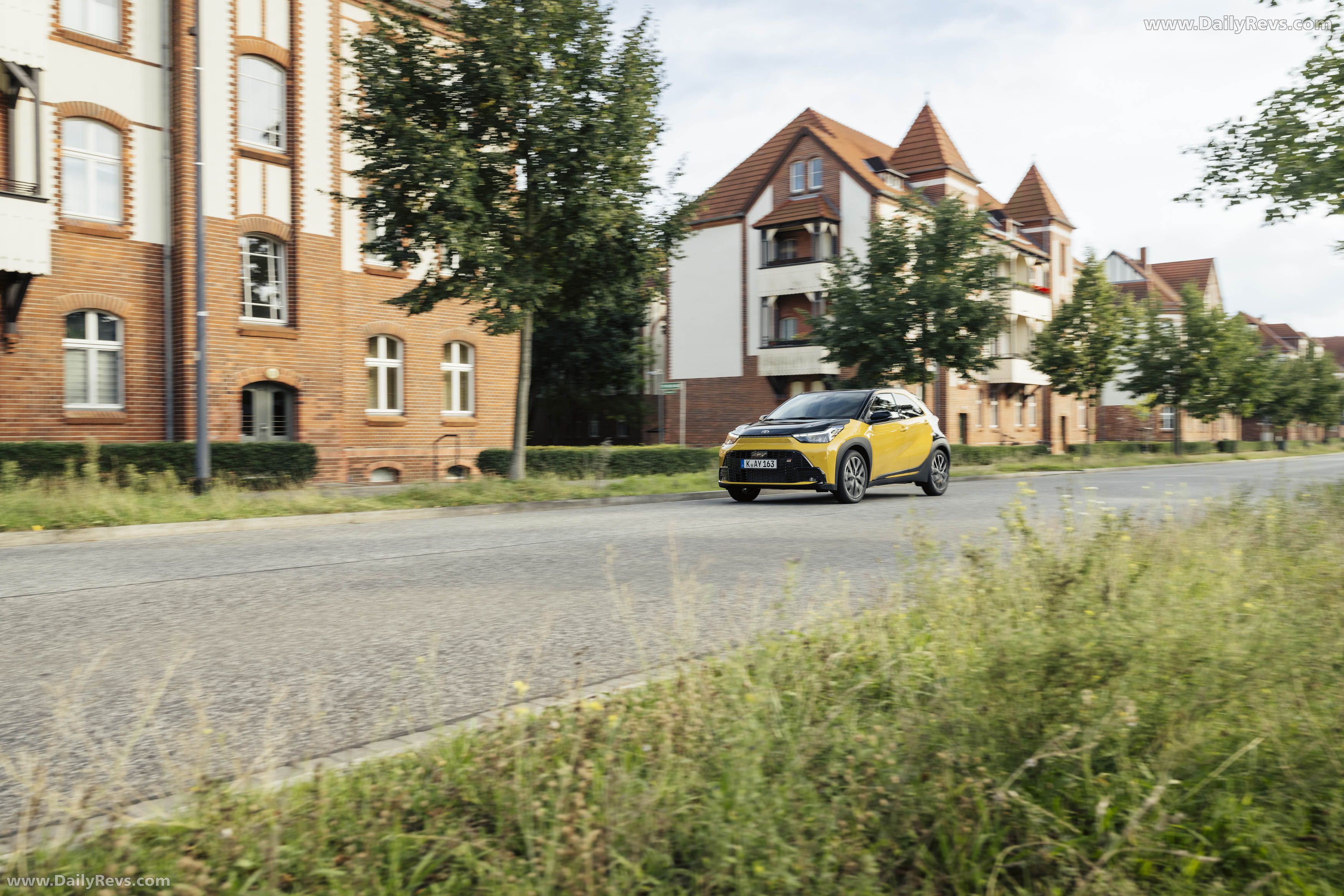 2026 Toyota Aygo X Hybrid Mustard Front View