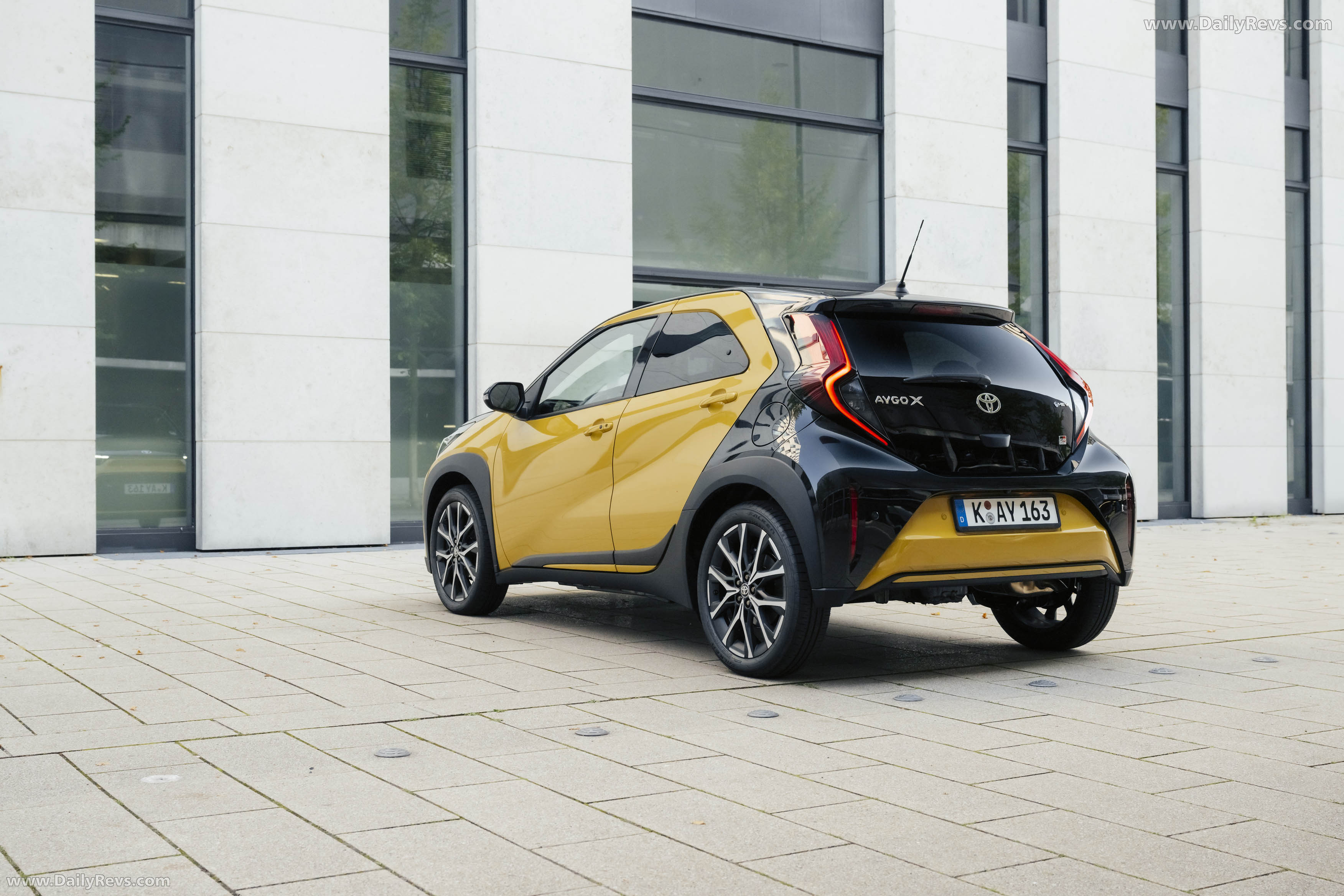 2026 Toyota Aygo X Hybrid Mustard Rear View