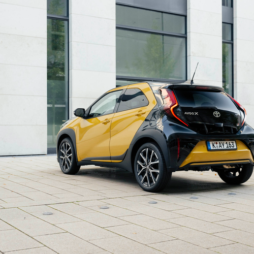 2026 Toyota Aygo X Hybrid Mustard Rear View