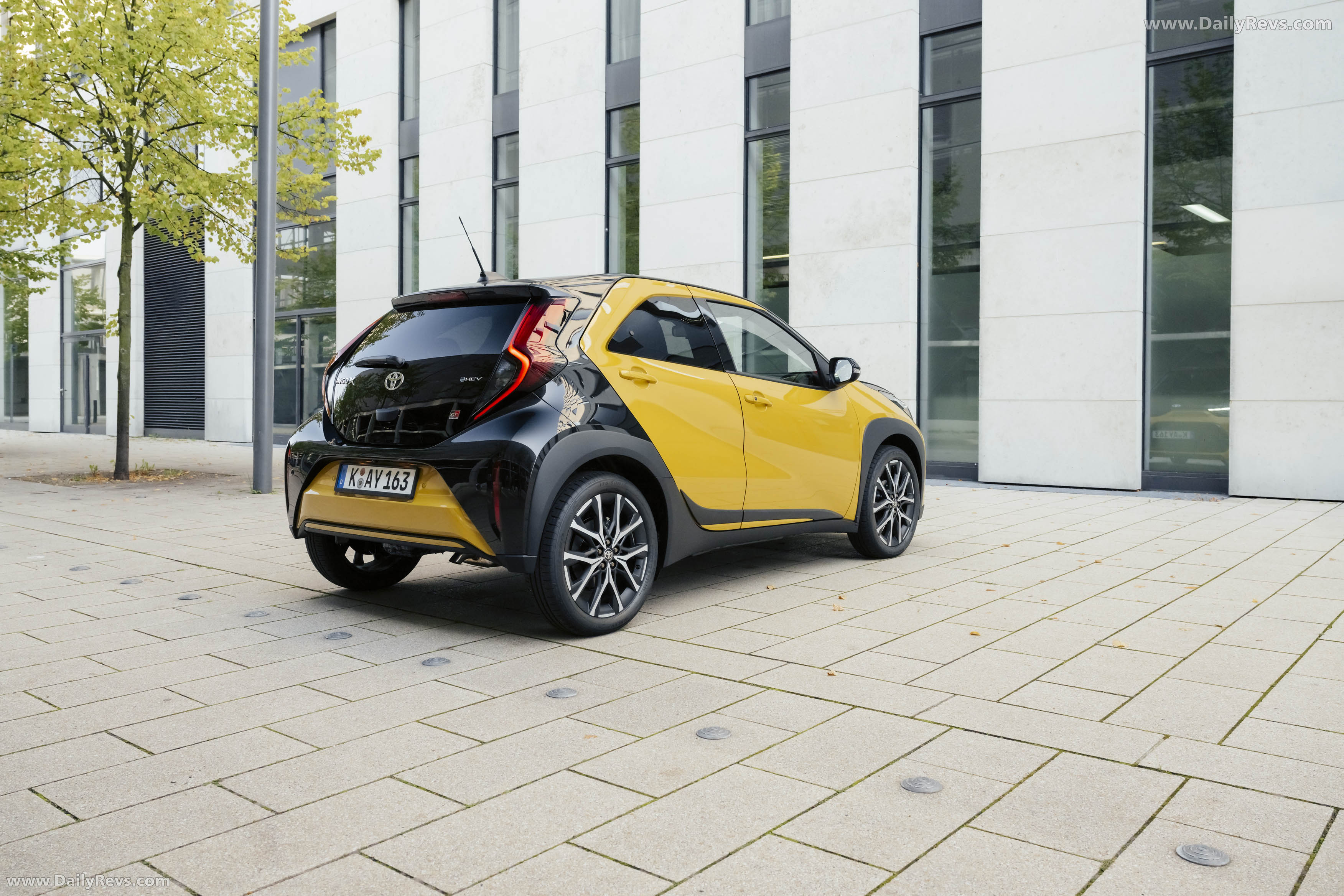 2026 Toyota Aygo X Hybrid Mustard Rear View