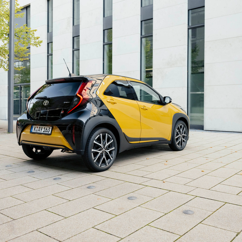 2026 Toyota Aygo X Hybrid Mustard Rear View