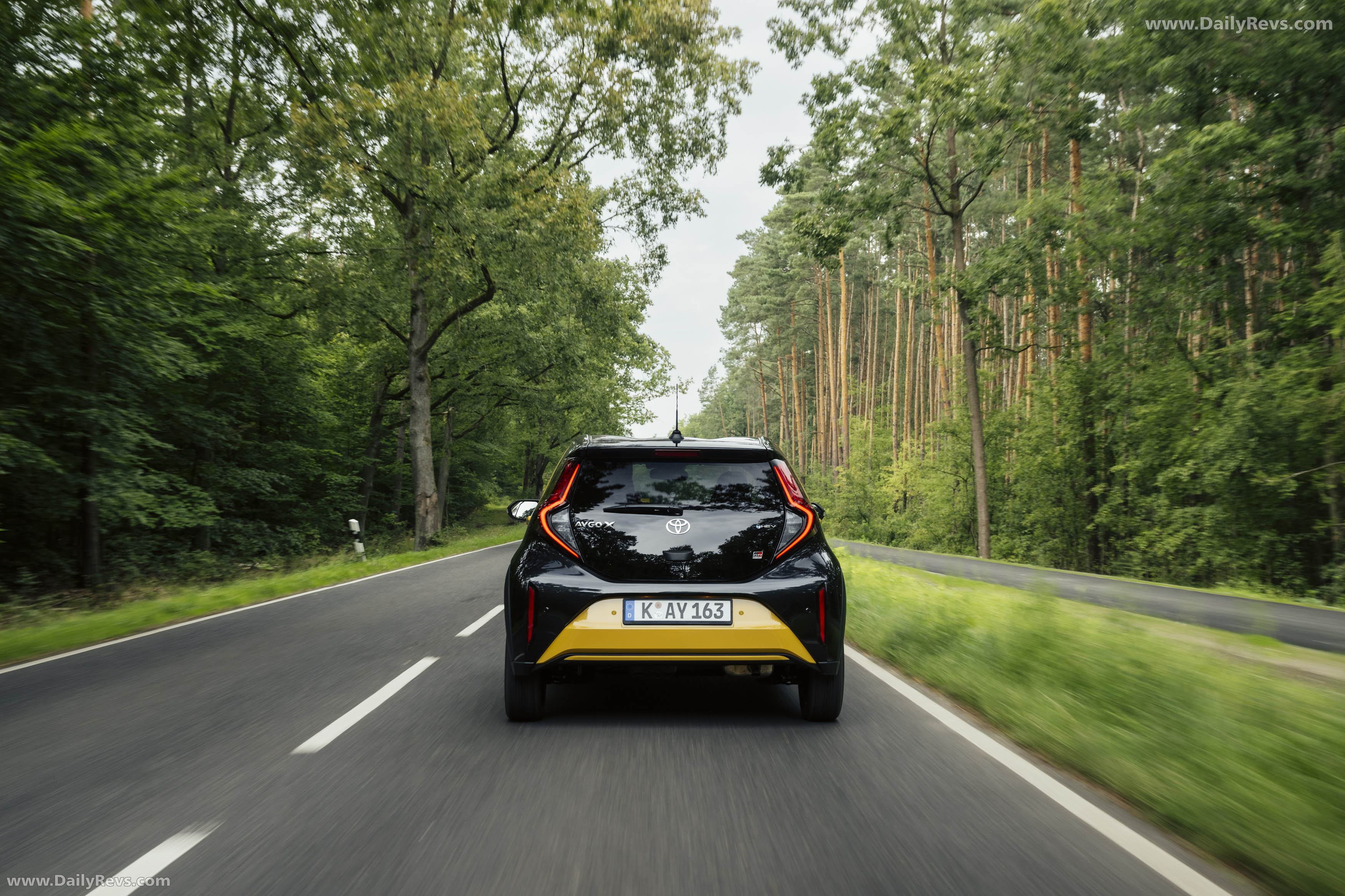 2026 Toyota Aygo X Hybrid Mustard Rear View