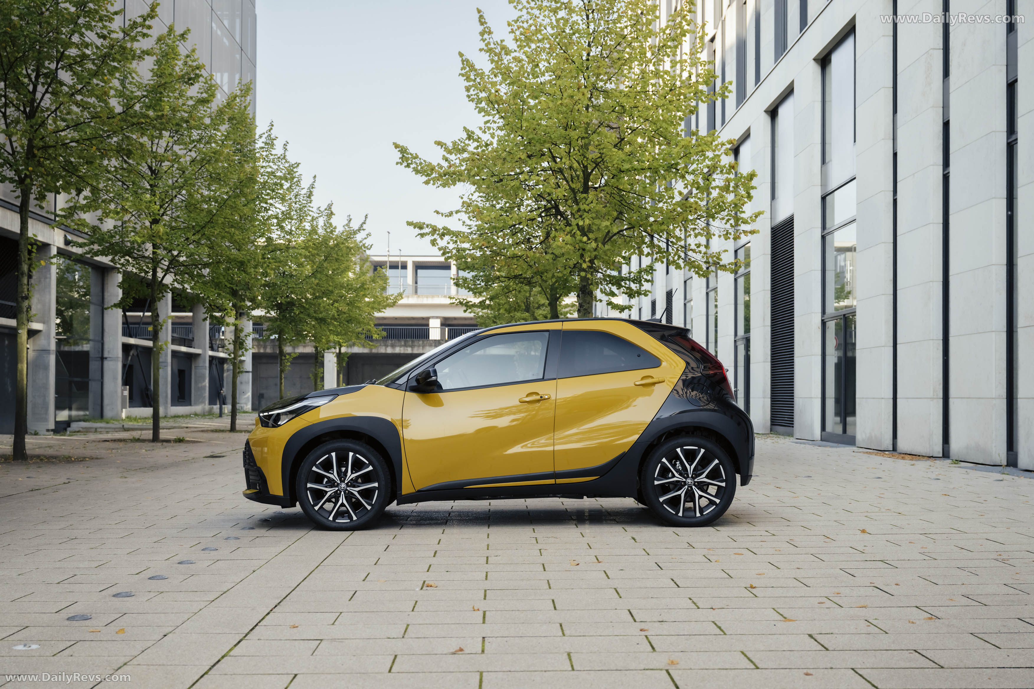 2026 Toyota Aygo X Hybrid Mustard Side View
