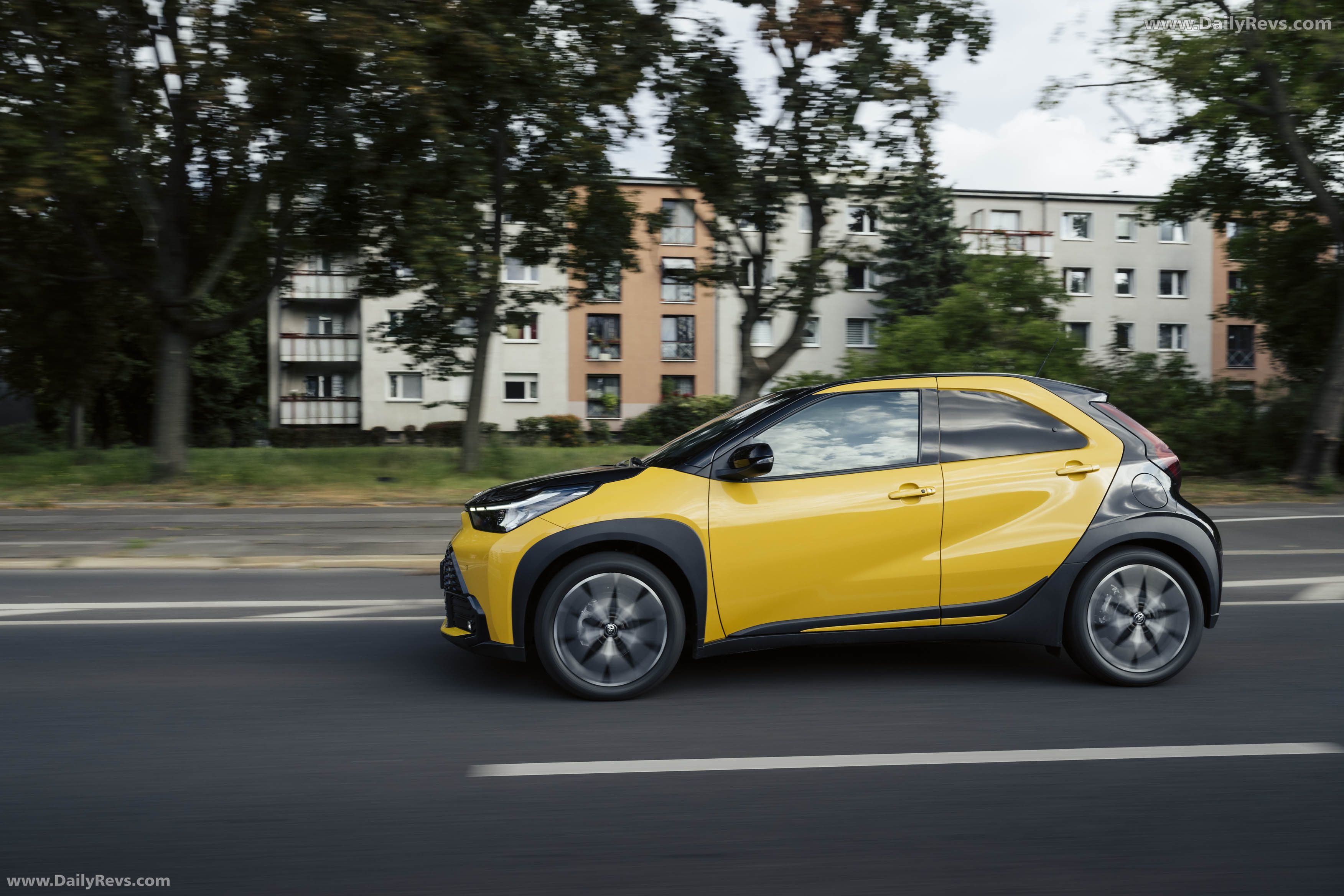 2026 Toyota Aygo X Hybrid Mustard Side View