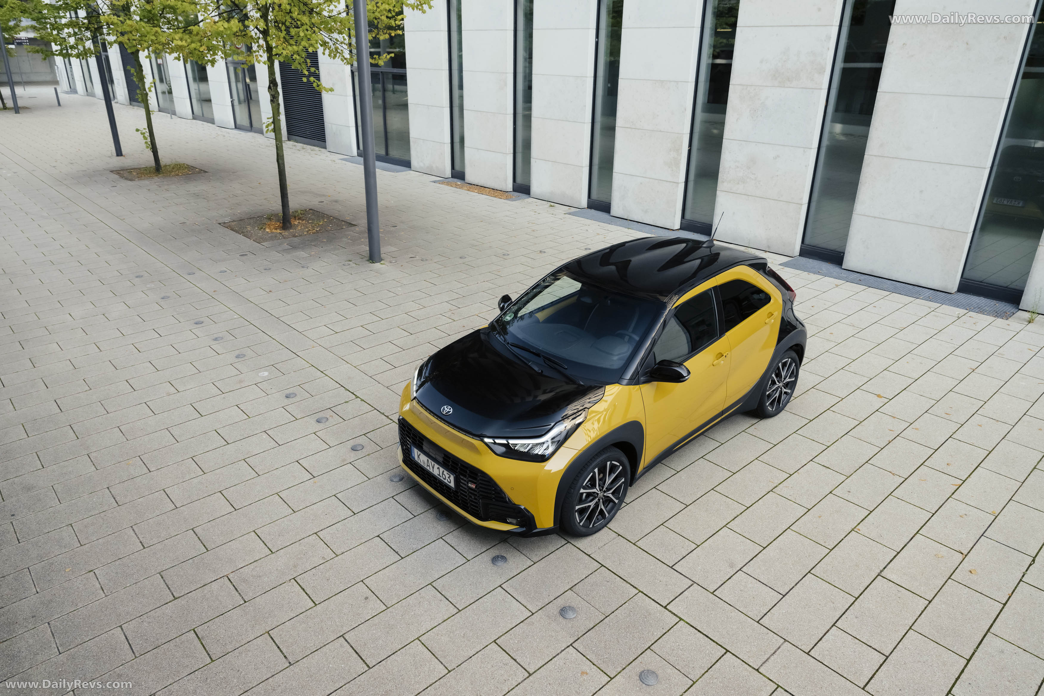 2026 Toyota Aygo X Hybrid Mustard Top View