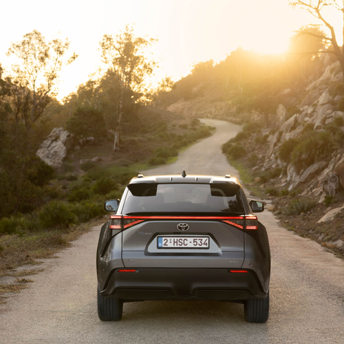 2026 Toyota bZ4X AWD Precious Metal Rear View