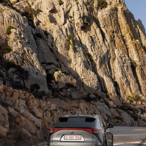 2026 Toyota bZ4X AWD Precious Metal Rear View