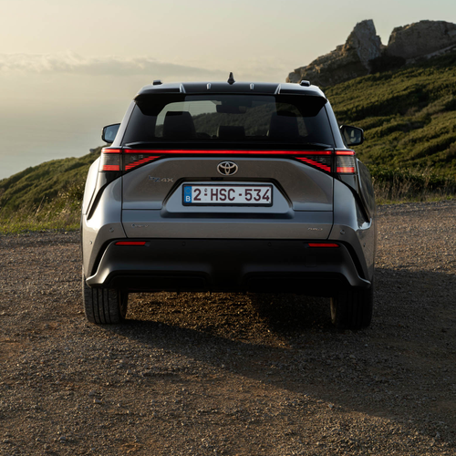 2026 Toyota bZ4X AWD Precious Metal Rear View
