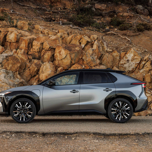 2026 Toyota bZ4X AWD Precious Metal Side View