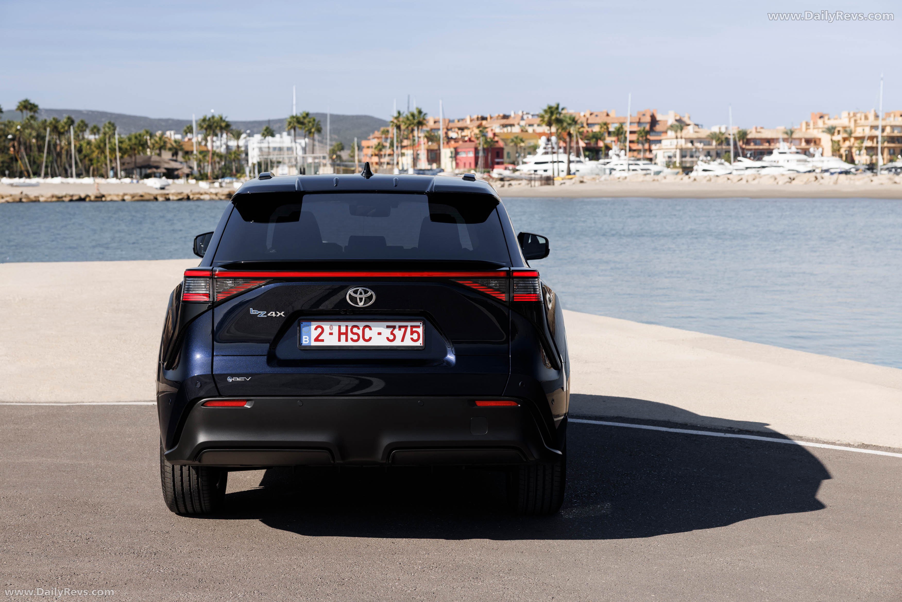 2026 Toyota bZ4X FWD Deep Blue Rear View