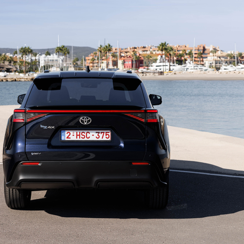 2026 Toyota bZ4X FWD Deep Blue Rear View