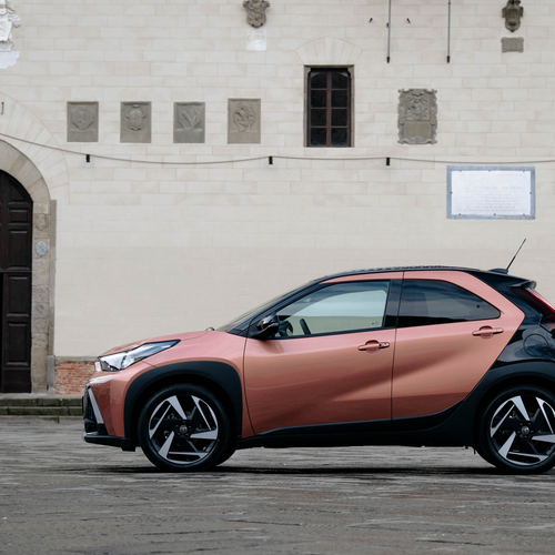 2026 Toyota Aygo X High Grade Cinnamon Side View