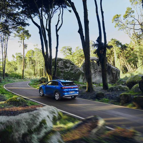 2026 Volkswagen T-Roc eTSI Celestial Blue Rear View