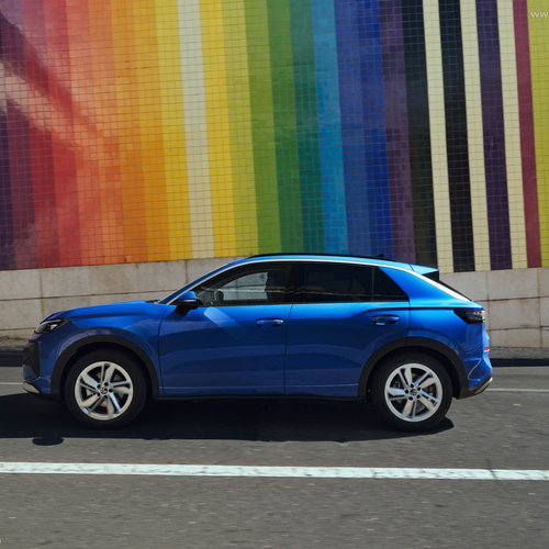 2026 Volkswagen T-Roc eTSI Celestial Blue Side View