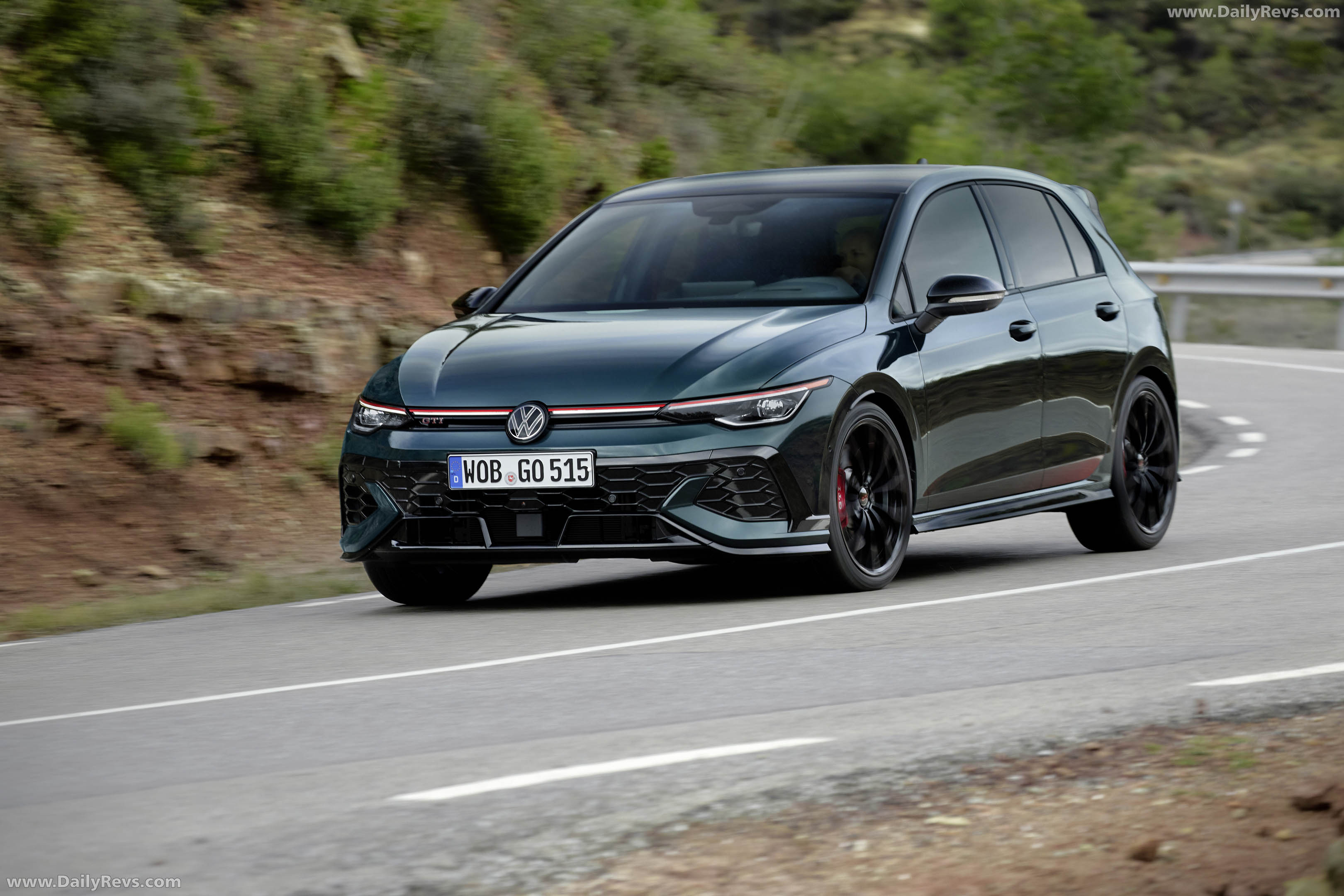 2026 Volkswagen Golf GTI Edition 50 Dark Moss Green Front View