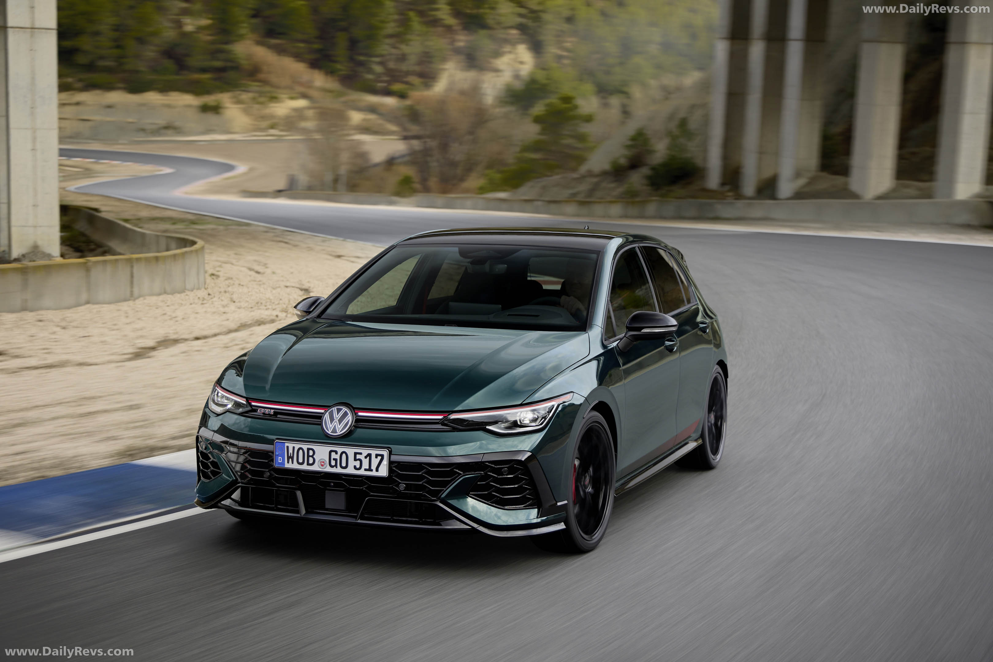 2026 Volkswagen Golf GTI Edition 50 Dark Moss Green Front View