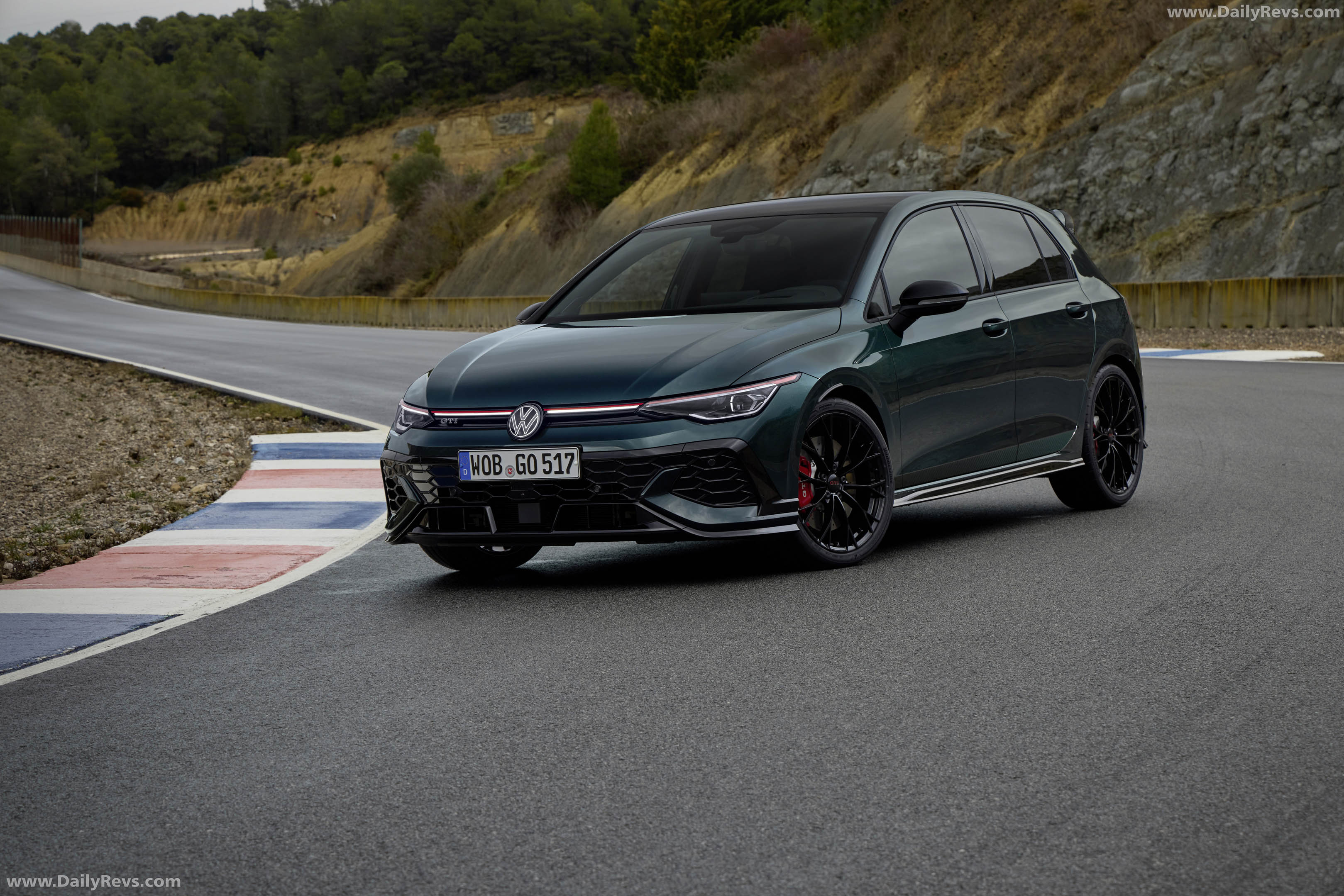 2026 Volkswagen Golf GTI Edition 50 Dark Moss Green Front View