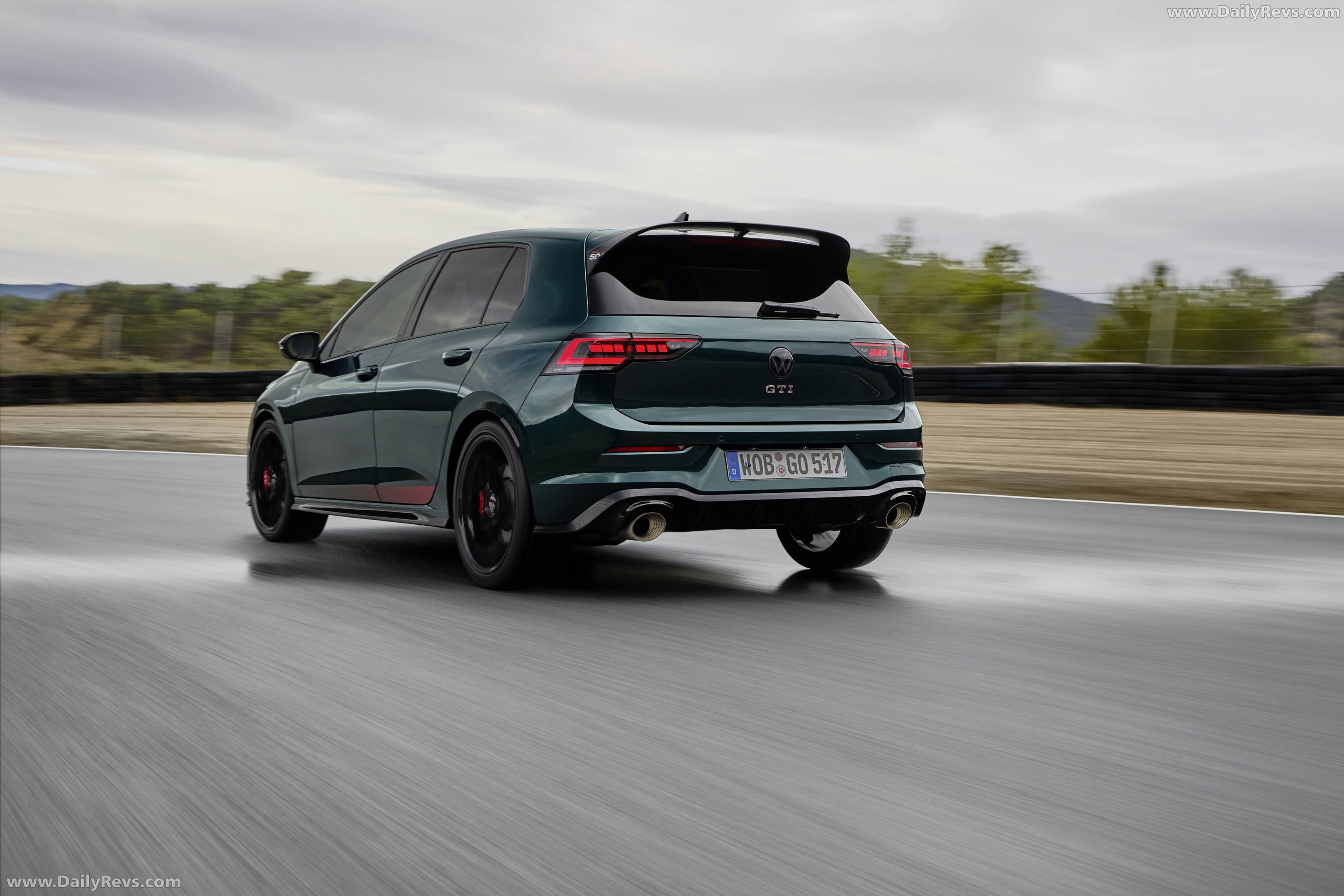 2026 Volkswagen Golf GTI Edition 50 Dark Moss Green Rear View