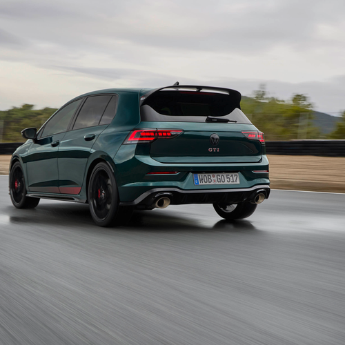 2026 Volkswagen Golf GTI Edition 50 Dark Moss Green Rear View