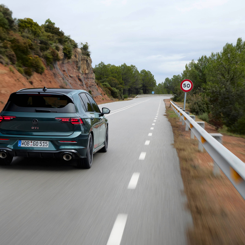 2026 Volkswagen Golf GTI Edition 50 Dark Moss Green Rear View