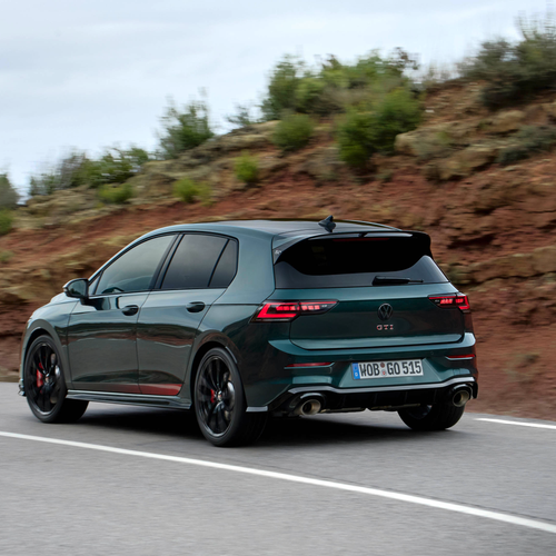 2026 Volkswagen Golf GTI Edition 50 Dark Moss Green Rear View