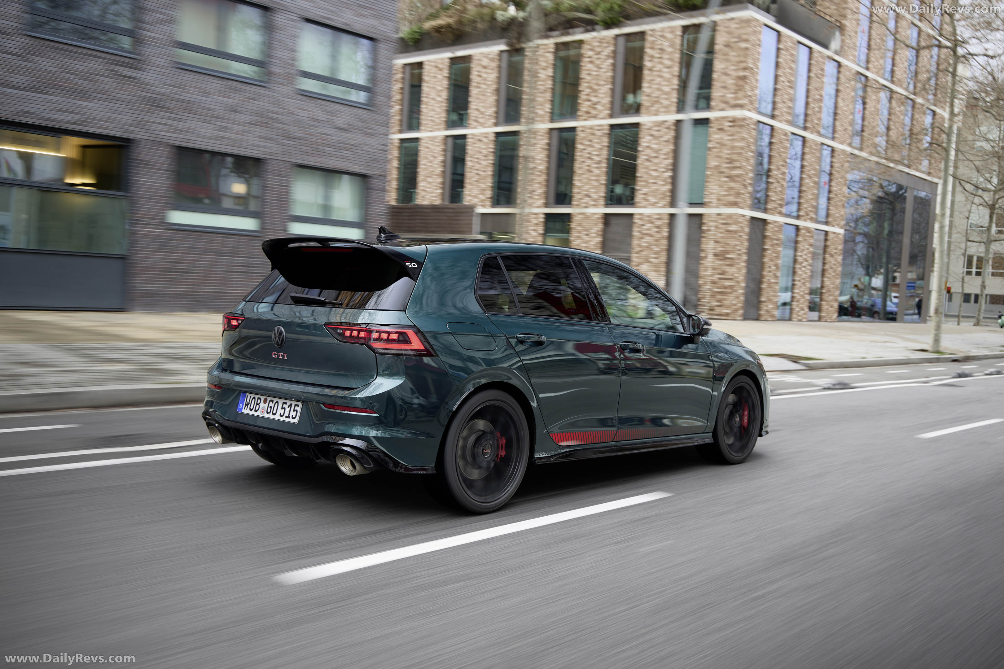 2026 Volkswagen Golf GTI Edition 50 Dark Moss Green Rear View
