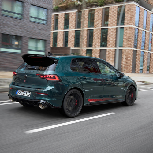 2026 Volkswagen Golf GTI Edition 50 Dark Moss Green Rear View