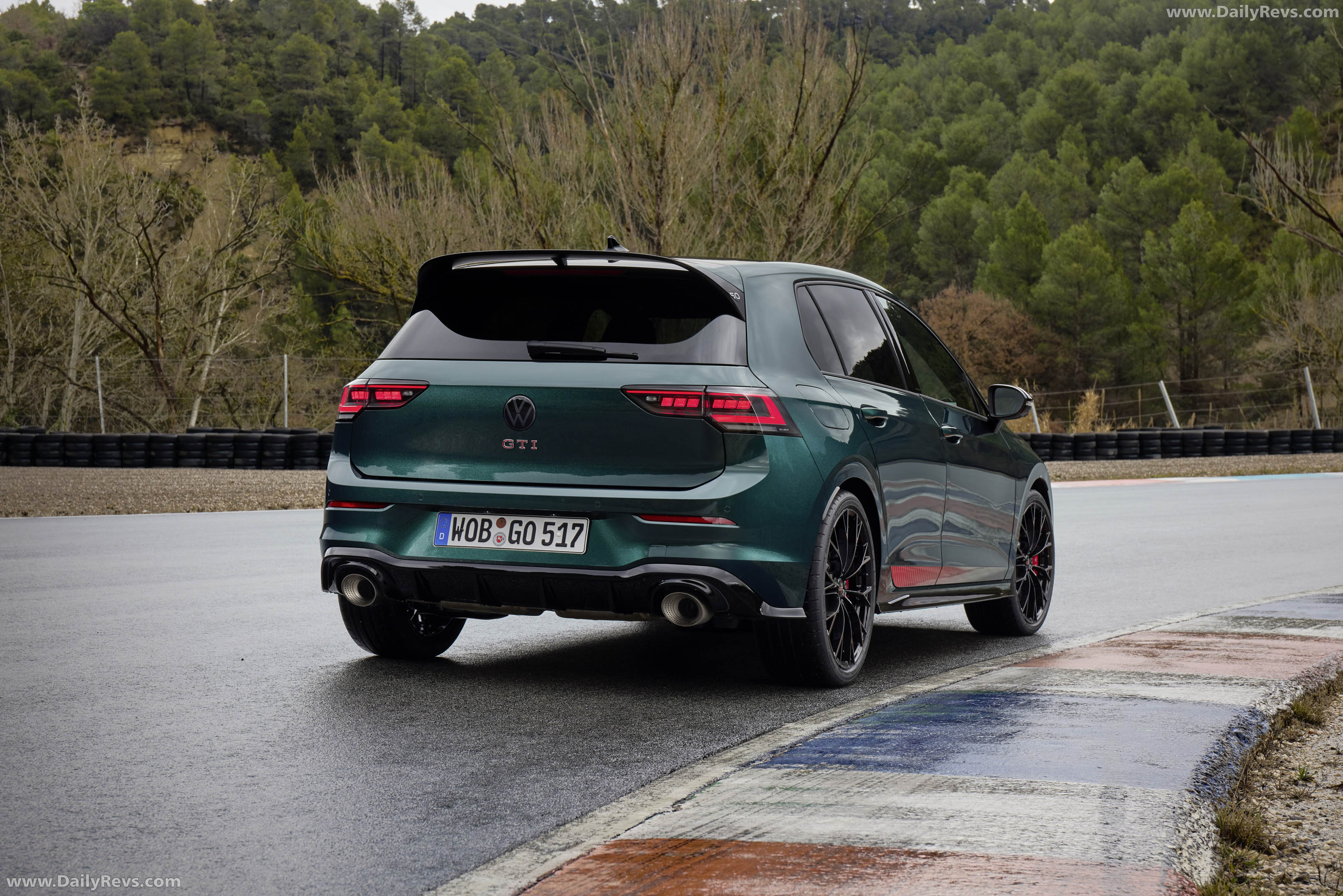 2026 Volkswagen Golf GTI Edition 50 Dark Moss Green Rear View