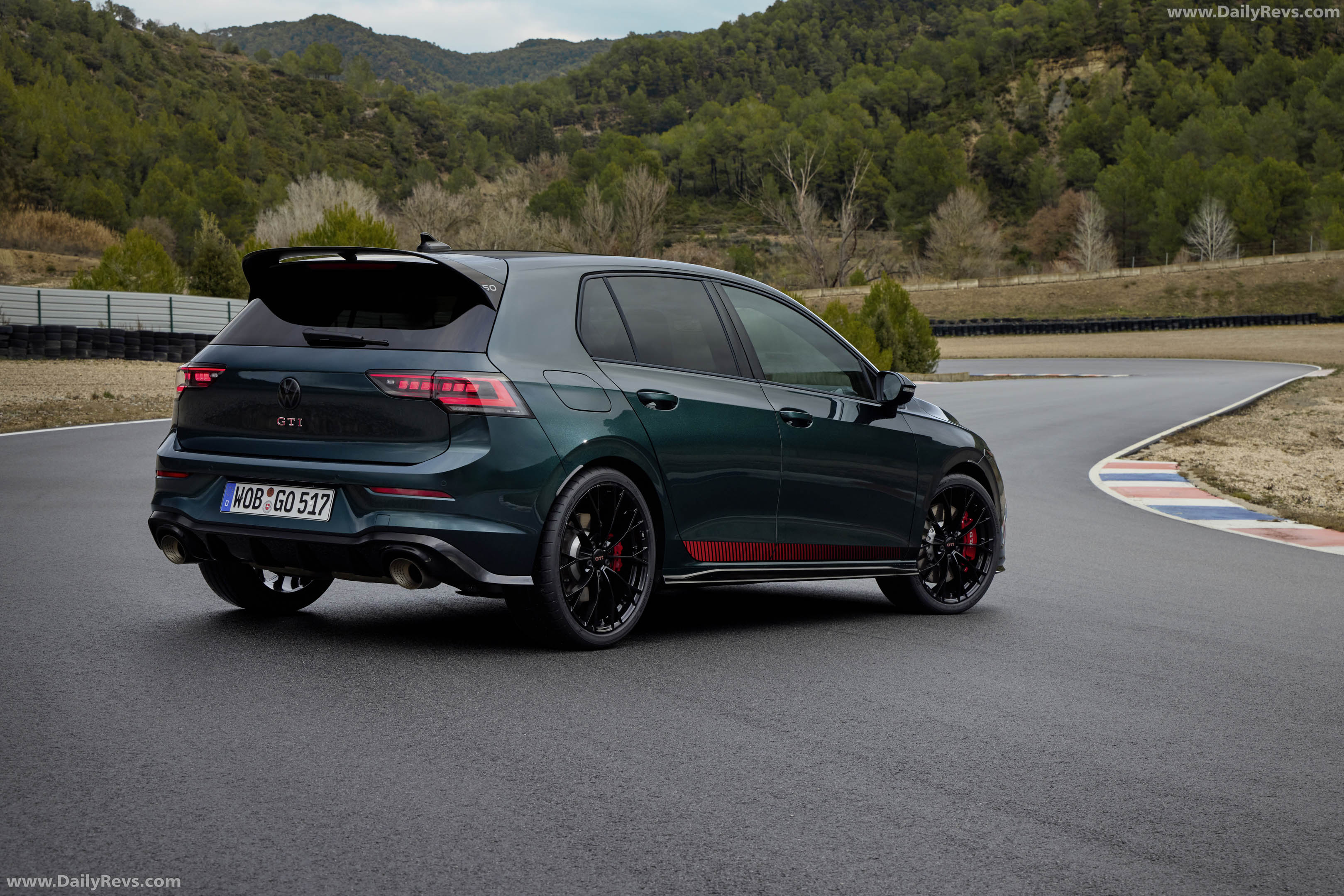 2026 Volkswagen Golf GTI Edition 50 Dark Moss Green Rear View
