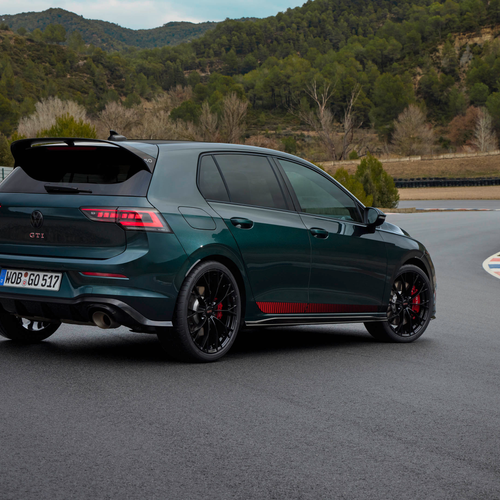 2026 Volkswagen Golf GTI Edition 50 Dark Moss Green Rear View