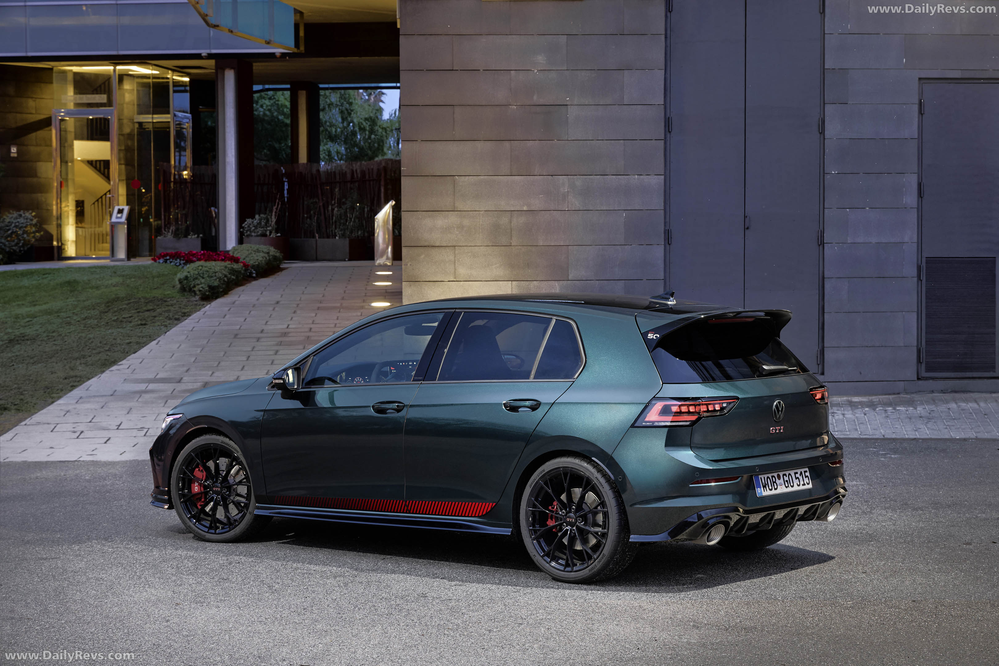 2026 Volkswagen Golf GTI Edition 50 Dark Moss Green Rear View