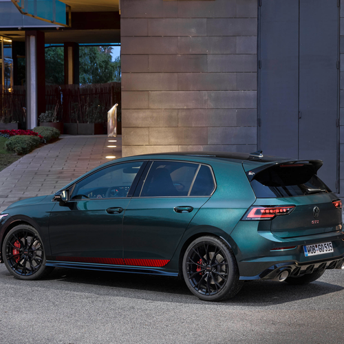 2026 Volkswagen Golf GTI Edition 50 Dark Moss Green Rear View