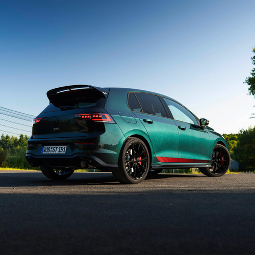 2026 Volkswagen Golf GTI Edition 50 Dark Moss Green Rear View