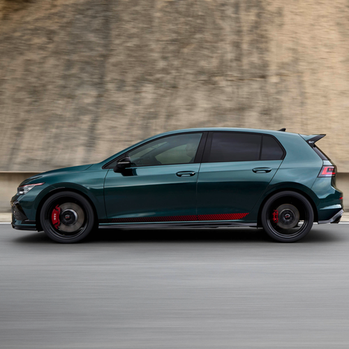 2026 Volkswagen Golf GTI Edition 50 Dark Moss Green Side View