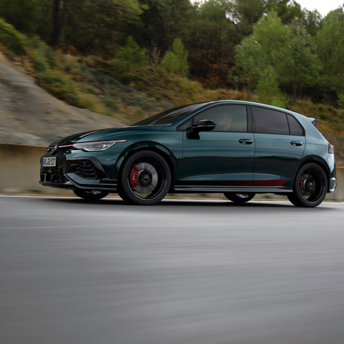 2026 Volkswagen Golf GTI Edition 50 Dark Moss Green Side View