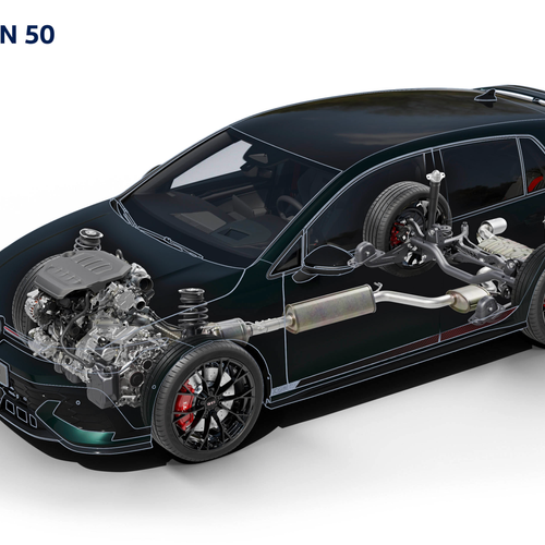 2026 Volkswagen Golf GTI Edition 50 Dark Moss Green Engine