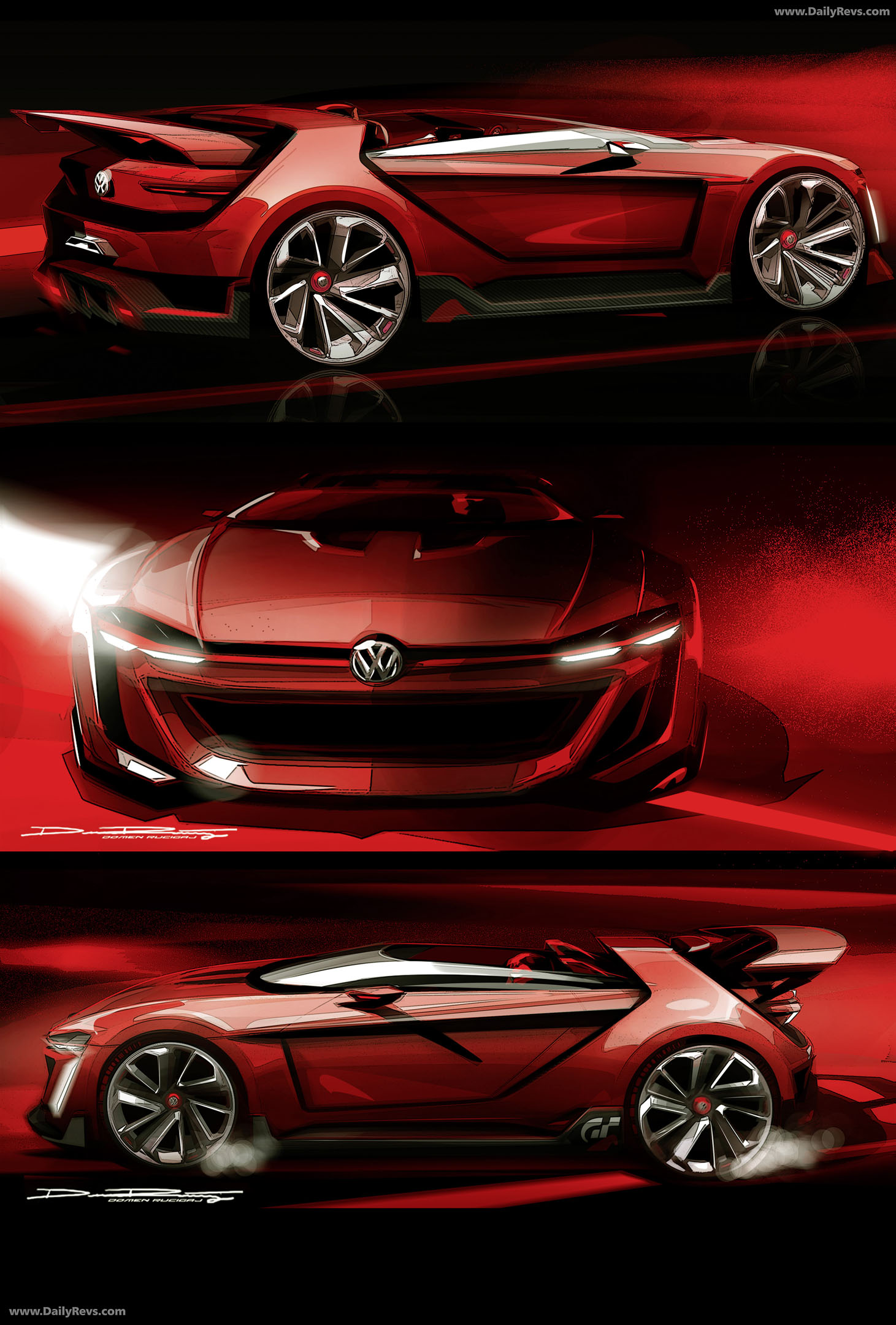 2014 Volkswagen GTI Roadster Concept Sketches