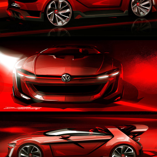 2014 Volkswagen GTI Roadster Concept Sketches
