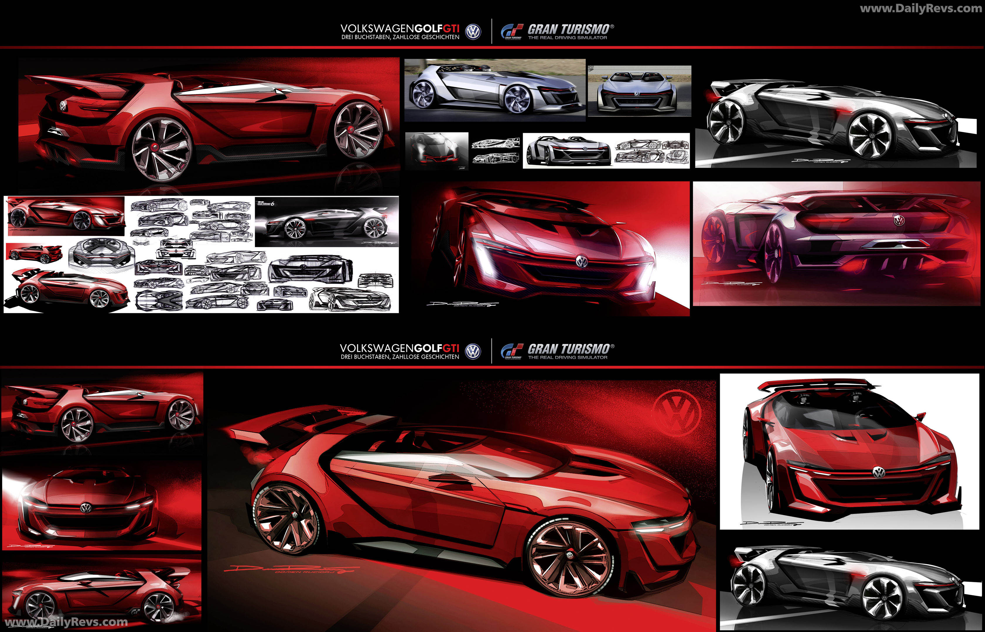 2014 Volkswagen GTI Roadster Concept Sketches