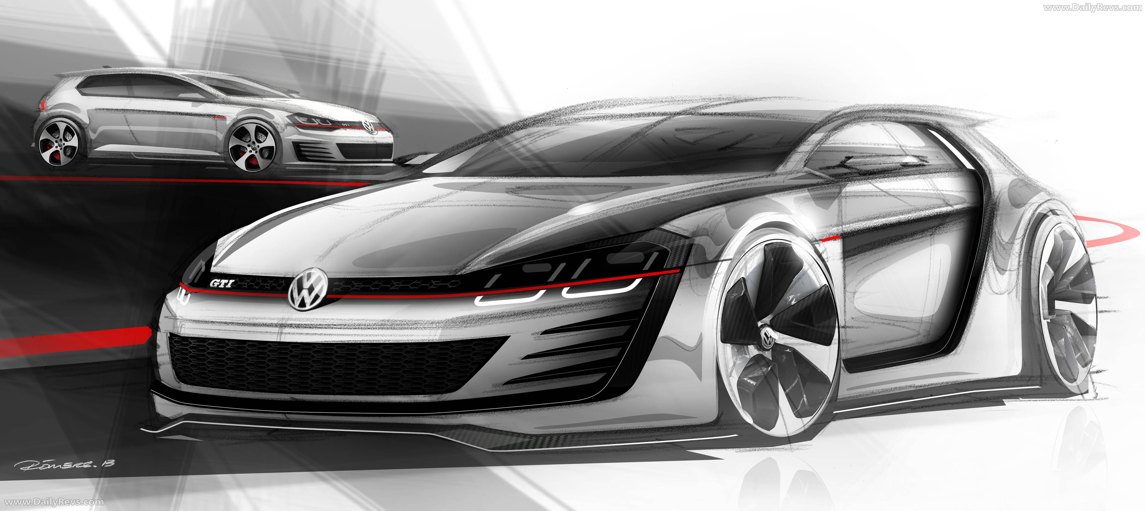 2013 Volkswagen Design Vision GTI Concept Sketches