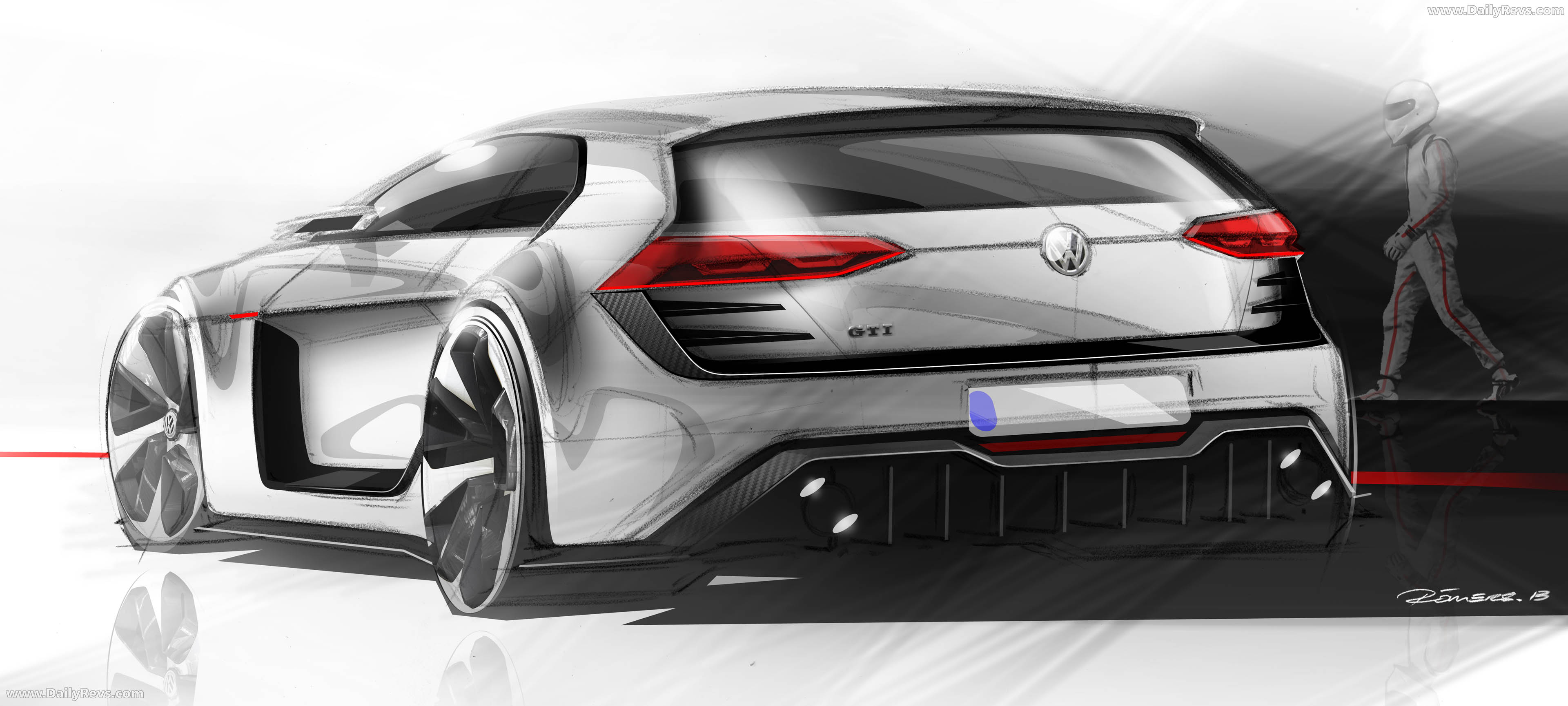 2013 Volkswagen Design Vision GTI Concept Sketches