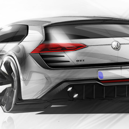 2013 Volkswagen Design Vision GTI Concept Sketches
