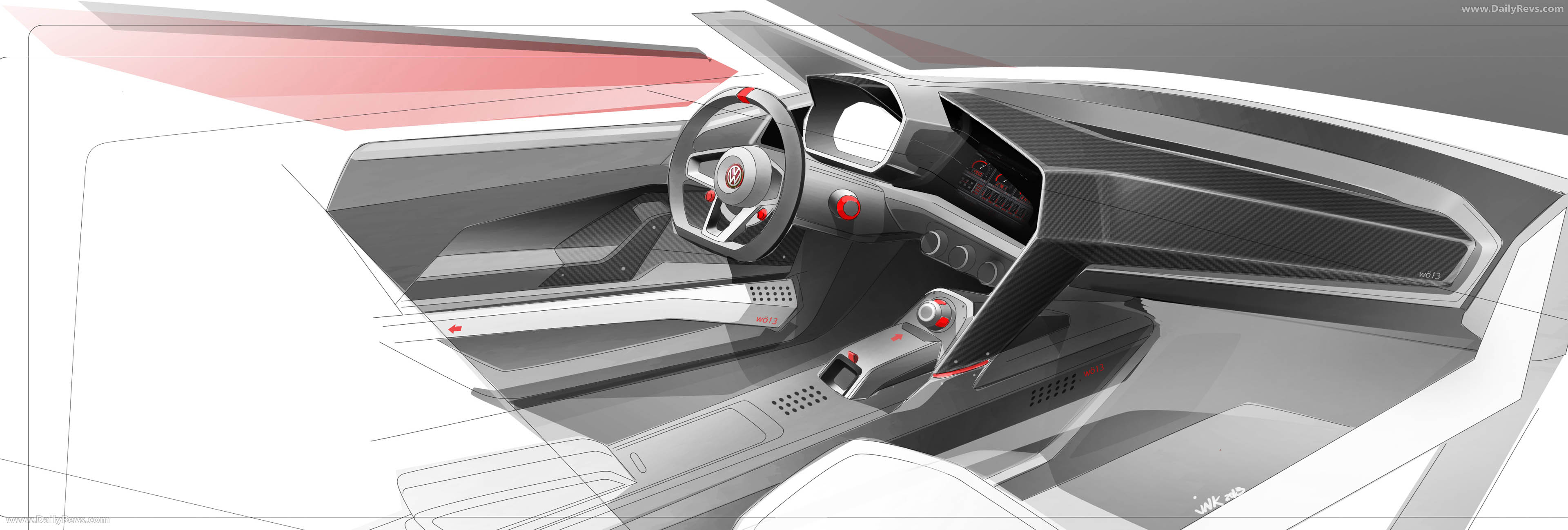 2013 Volkswagen Design Vision GTI Concept Sketches