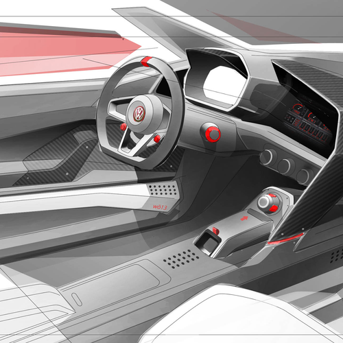 2013 Volkswagen Design Vision GTI Concept Sketches