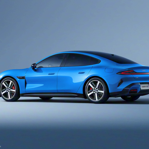 2025 Xiaomi SU7 Capri Blue Rear View