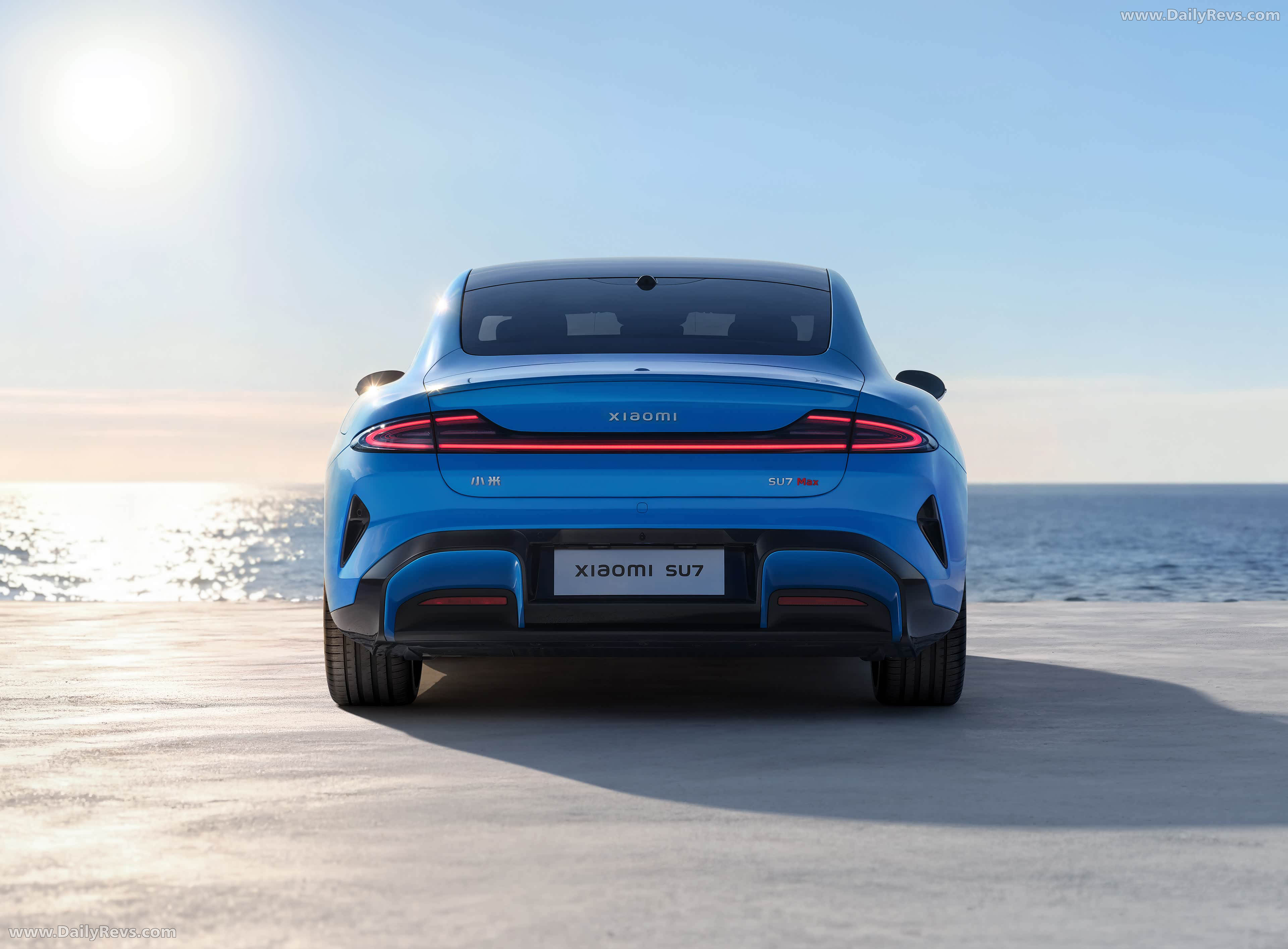 2025 Xiaomi SU7 Capri Blue Rear View
