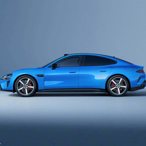 2025 Xiaomi SU7 Capri Blue Side View