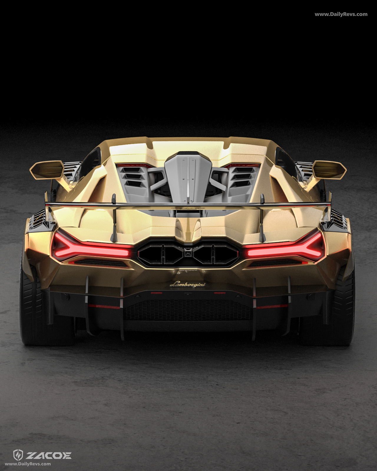 2025 ZACOE Lamborghini Revuelto Carbon Fiber Wide Body Rear View