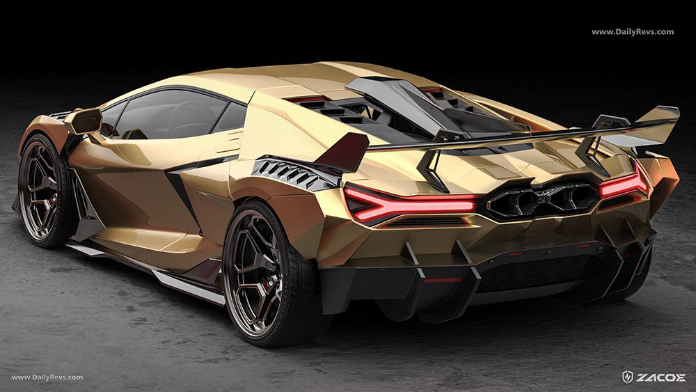 2025 ZACOE Lamborghini Revuelto Carbon Fiber Wide Body Rear View