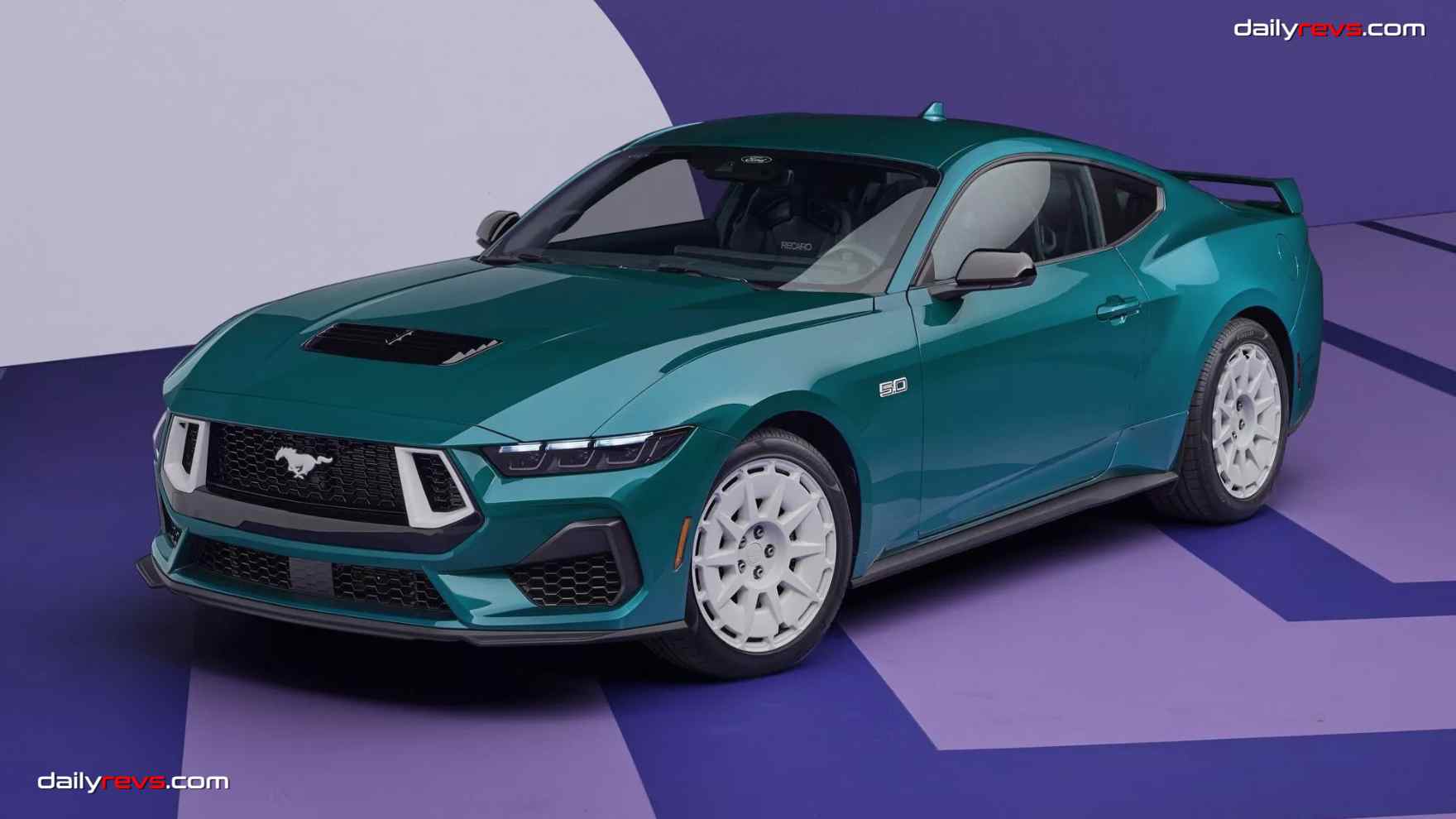 2026 Ford Mustang S650 GT FX Pack image gallery of image gallery feautering a green 2026 Ford Mustang S650 GT FX Pack